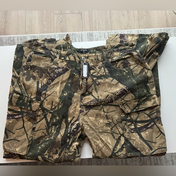 Plus Camo Detailed Print Wide Leg Jeans - Picture 5 of 6